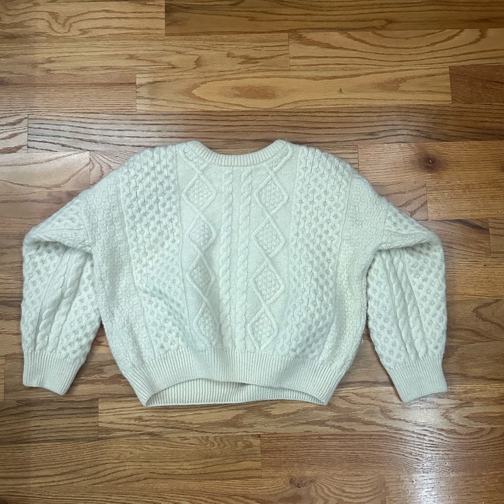 cream 100% wool sweater